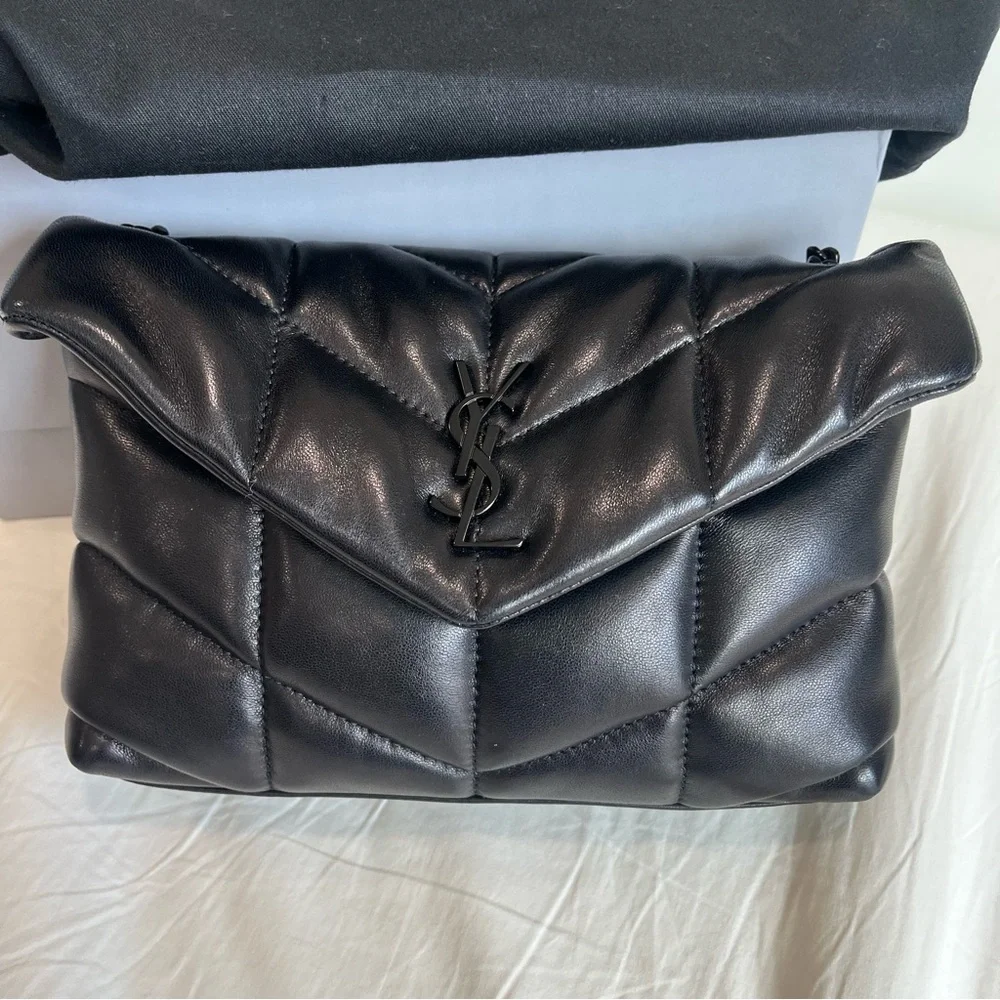 Saint Laurent Black Toy Puffer Crossbody Bag - Picture 3 of 16